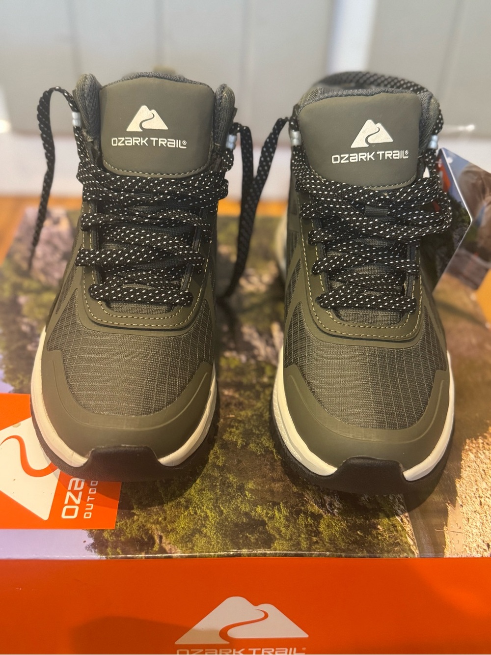 Ozark Trail Olive Green Women's Lace-Up Hiking Boots